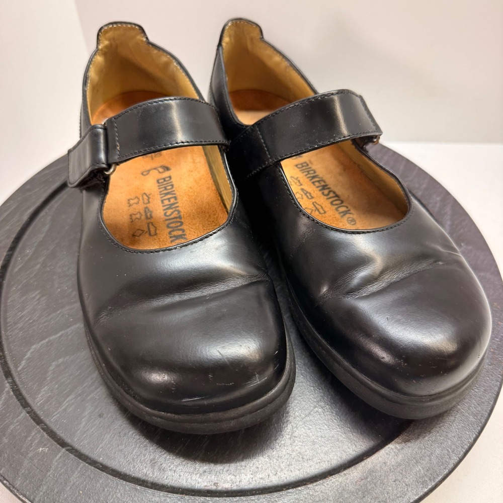Birkenstock Black Mary Jane Flats with Strap - Picture 2 of 11